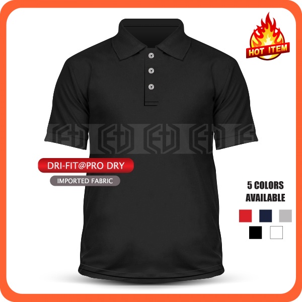 Baju Dry Fit Microfiber Jersey Plain Polo T Shirt T-Shirt Shirts Casual ...