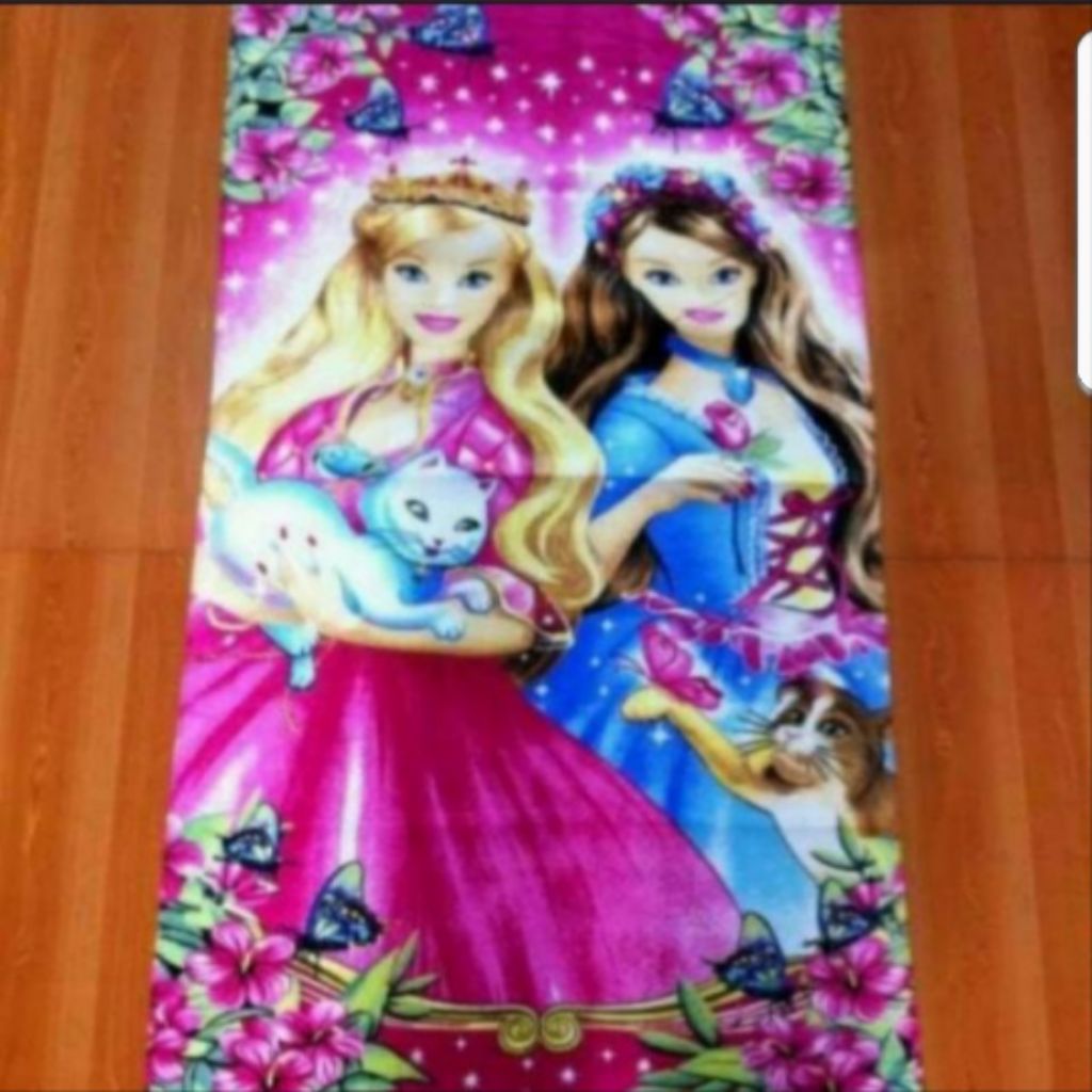 barbie bath towel