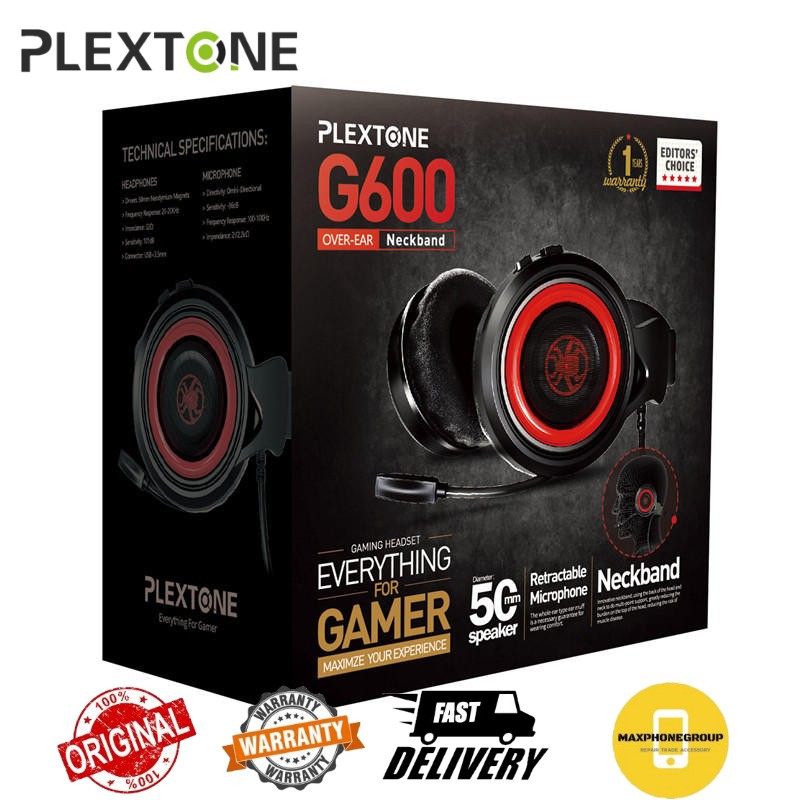 Plextone G600 Gaming Headset Gamer Neckband Over Ear Headphone Suitable For Ps4 Ps5 Switch Pc Xbox Shopee Singapore