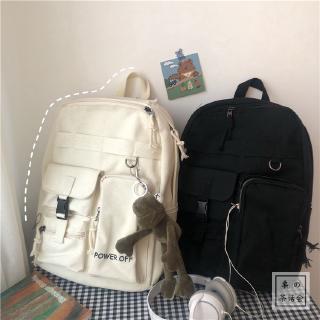 Image of Korean style student schoolbag female casual backpack Japanese Harajuku style dark travel backpack