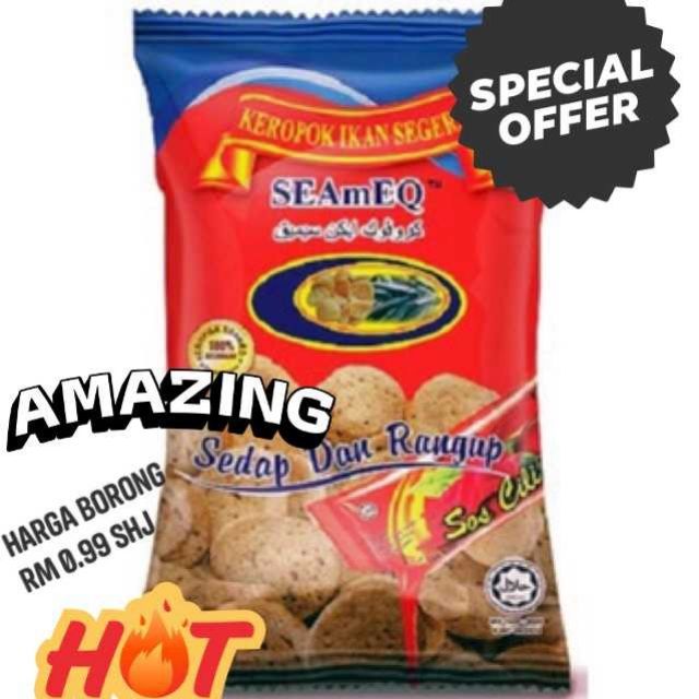 Ready Stock Seameq Keropok Ikan Segera Terengganu Doorgift Goodies Percuma Sos Pencicah Borong Free Shipping Pos 24jam Shopee Singapore