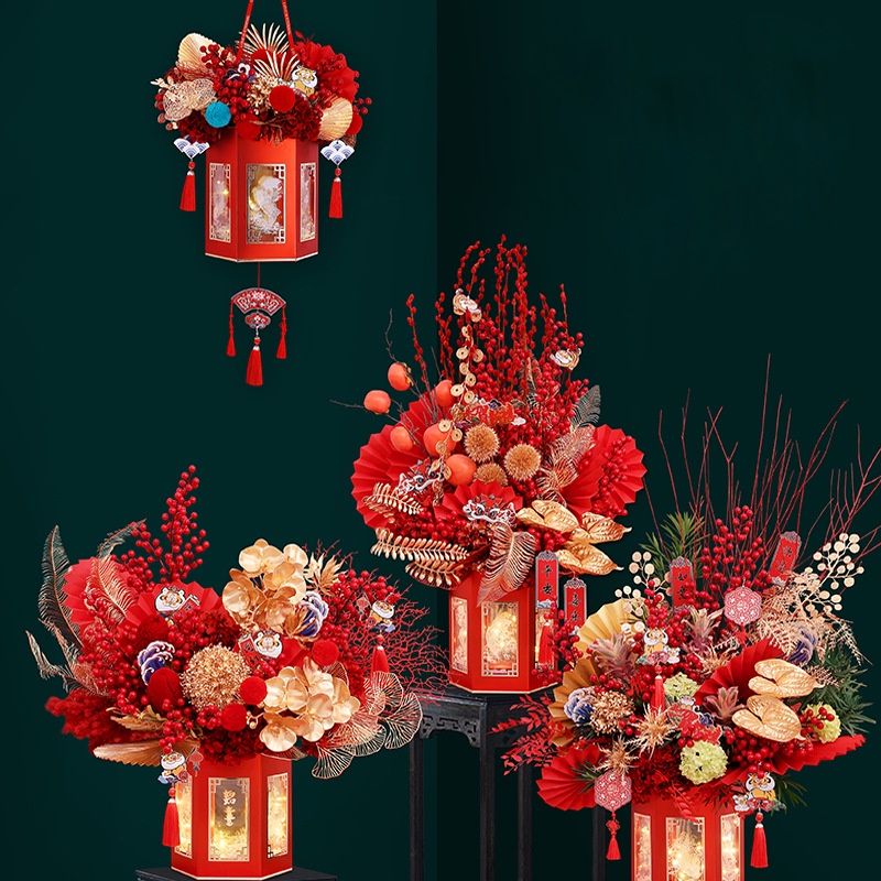 CNY Decoration Artificial Flowers New Year Fortune Fruit Flower Decoration Spring Festival 新年裝飾,新年仿真花