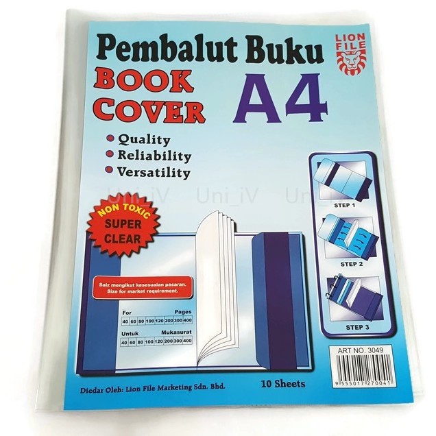 Shop Malaysia Clear Plastic Book Cover Protector Pembalut Buku A4 10sheets Pkt Shopee Singapore