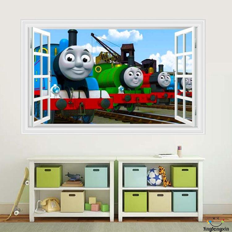 Lgn 3d Windows Generic Thomas Friends Train Gordon Railway Wall Mural Decor Shopee Singapore