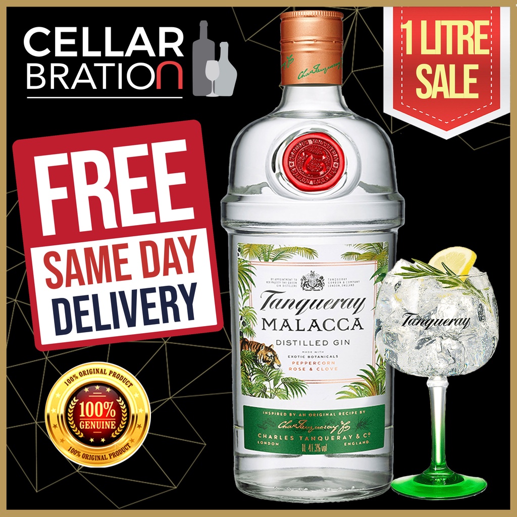 [SAME DAY DELIVERY] Tanqueray Malacca Gin 1000ml (1L) Shopee Singapore