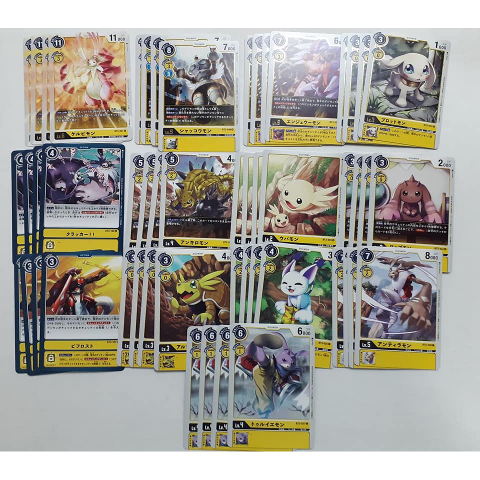 Digimon Card Game Bt3 Yellow Common Uncommon Rare Playset Japanese Shopee Singapore