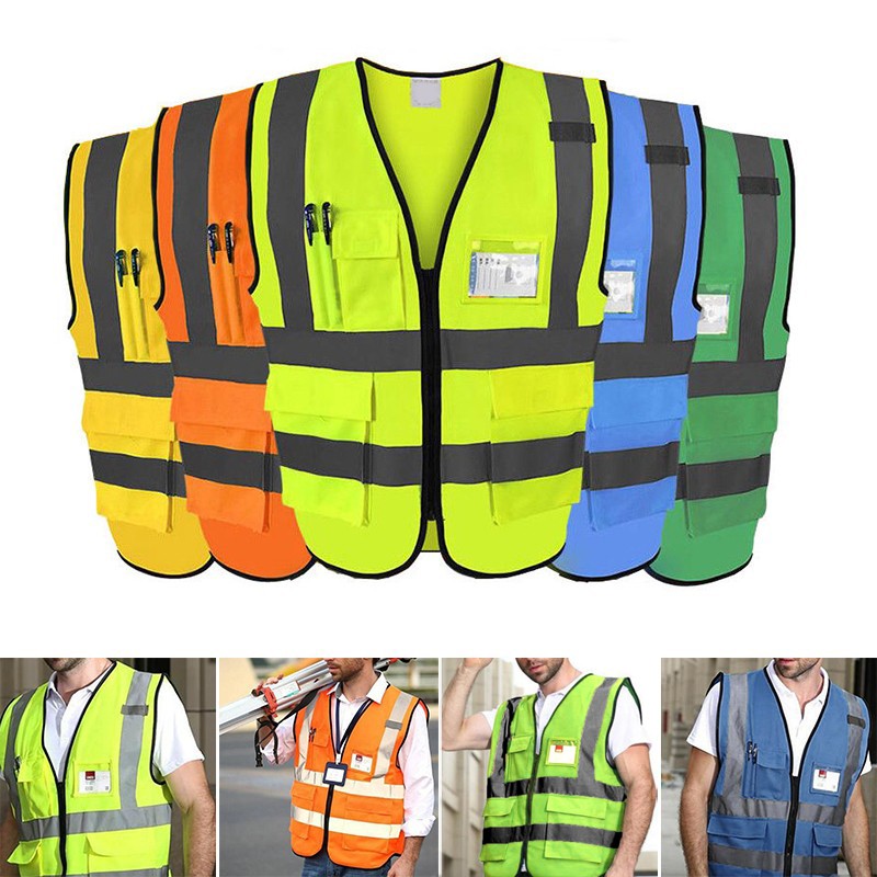 Safety Vest Reflective Security Waistcoat Warp Safe Color | Shopee ...
