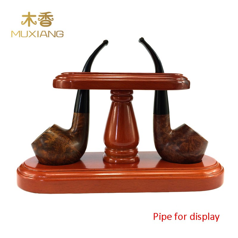 Muxiang Rose Wood Smoking Tobacco Pipe Stand Rack Holder For 2