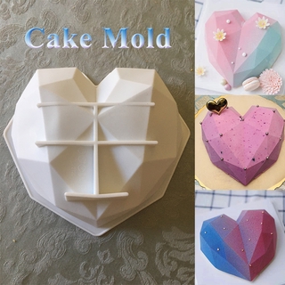 Amore Origami Diamond Heart Shape Silicone Mould French Italian Dessert Mousse Cake Pan Jelly Silicon Mold Shopee Singapore