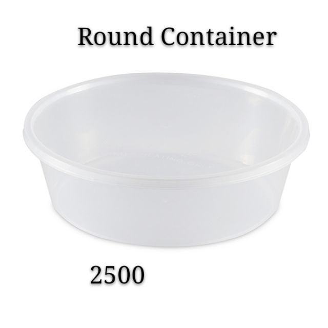 Food Container 2500 Round Shape Big Size Container Bekas Makanan Nekas Kuih Shopee Singapore