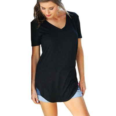 v neck t shirt dress plus size