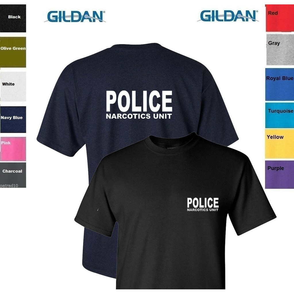 Police Narcotics Unit Tshirt Two Sides Print Shopee Singapore