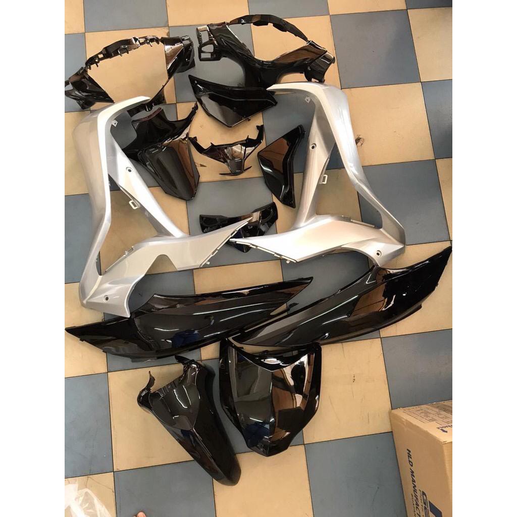 Cover Set For Honda Future Black Silver No Sticker Shopee Singapore
