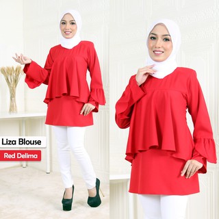 Shop Malaysia Blouse Muslimah Blouse Korean Long Sleeve Baju Modest Wear Como Crepe Iron Less Long Sleeve Baru Lengan Panjang Shopee Singapore