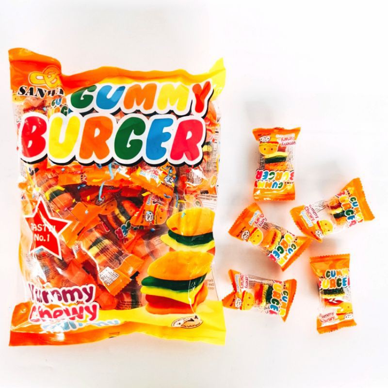 (READY STOCK)SANWA GUMMY BURGER 40PCSX10G Shopee Singapore