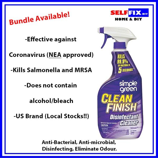SIMPLE GREEN Clean Finish Disinfectant Cleaner 32oz/1Gal Kills