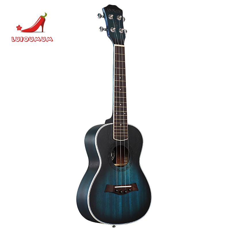 Andrew Ukulele Concert Ukulele 23 Inch 4 Strings Guitar Mahogany Blue Singapore