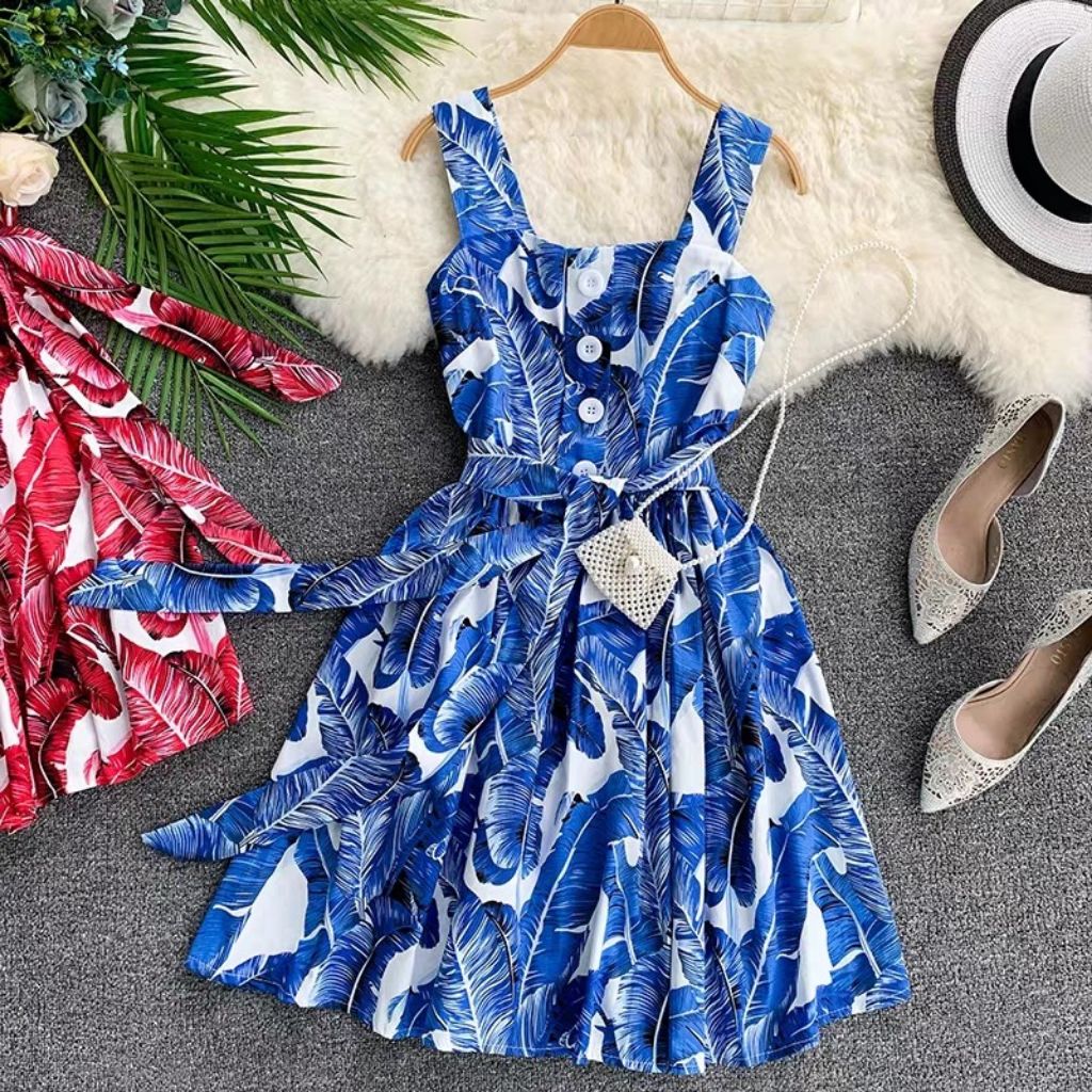 blue floral dresses