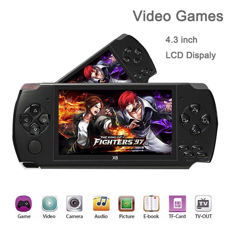 Portable 4.3 Inch Handheld Video Game Console 64bit Built 10000+ Classic Games Support Video E-book