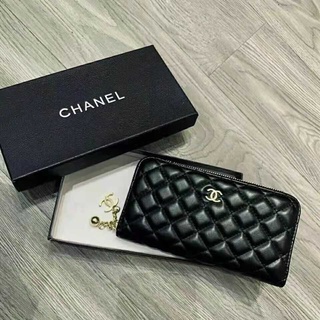 chanel large zip wallet price