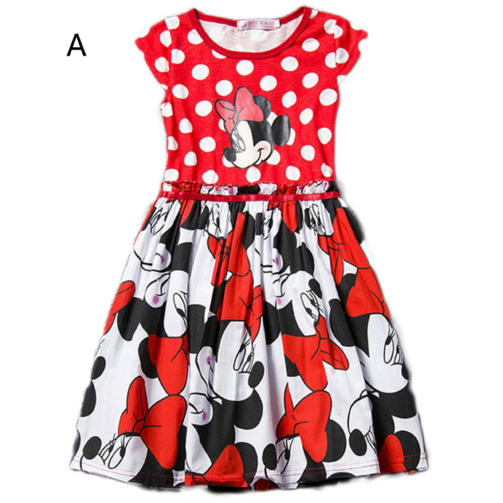 Kids Girls Mickey Mouse Toddler Dress Sleeveless Tunika Skater Summer ...