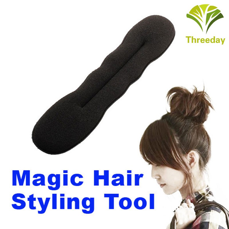 3D♛ Hair Styling Tool Sponge Roller Foam Magic Hair Bun Maker Women Girls  Hairs Twister | Shopee Singapore