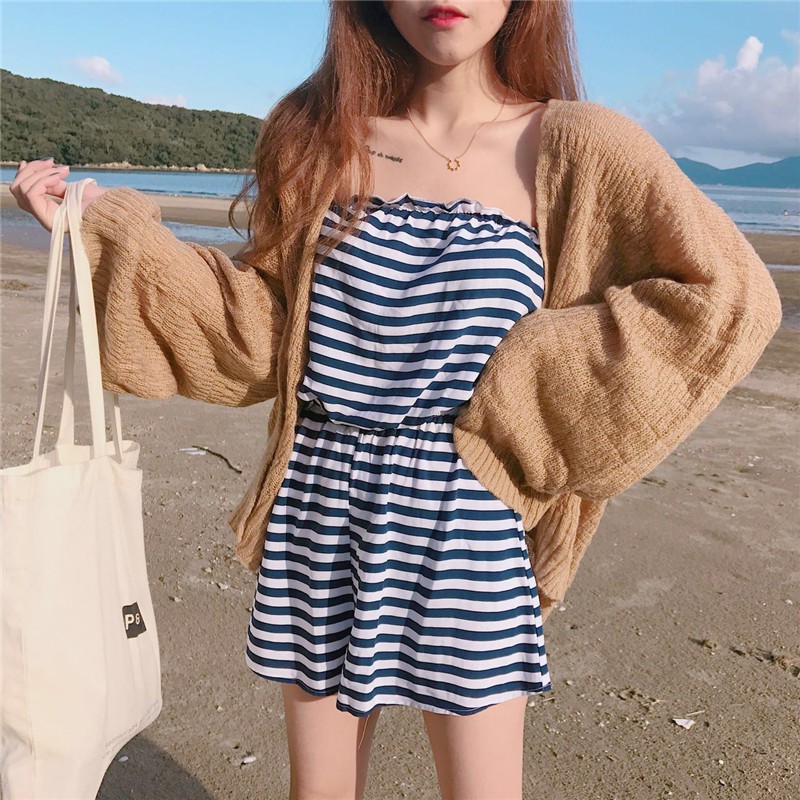 Women Loose Casual SunScreen Outwear Knitted Short 