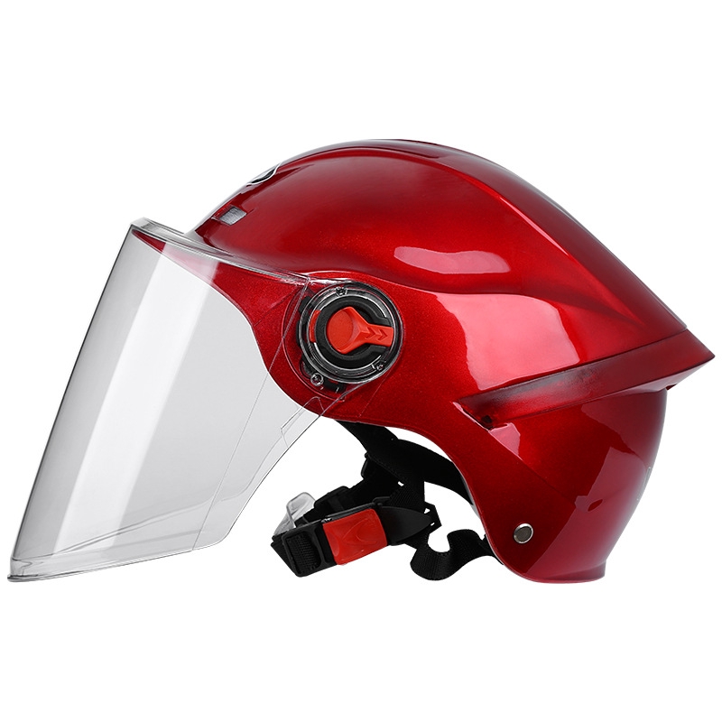 Motorbike Open Face Helmet Electric Bicycle Riding Half Helmet Motorcycle Portable Helmet