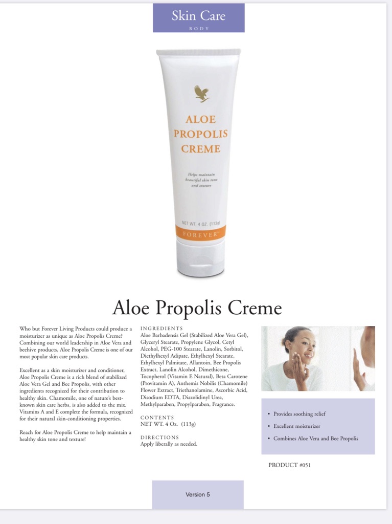 moisturizer aloe propolis