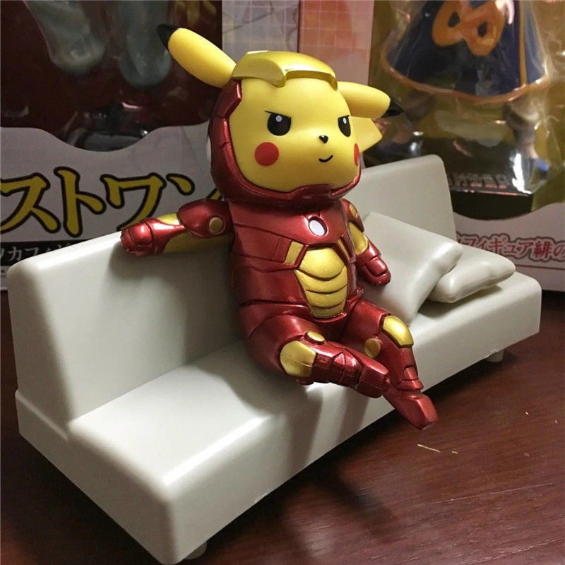 Pokemon Pikachu Cos Iron Man Figure Model Pocket Monster Toy