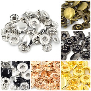 Image of thu nhỏ 50sets Multi-Size/Color Metal Snap Fasteners Press Studs Snaps Button Sewing Accessories 10mm #655, 12.5mm #633, 15mm #831 #0