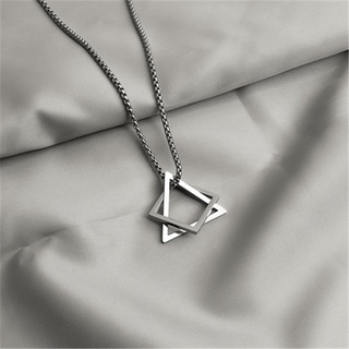 Image of thu nhỏ 【AnnaHouse】Korean Geometric Square Necklace Fashion Ins Cool Wind Hip Hop Boys and Girls Simple Fashion  Versatile 012 #1