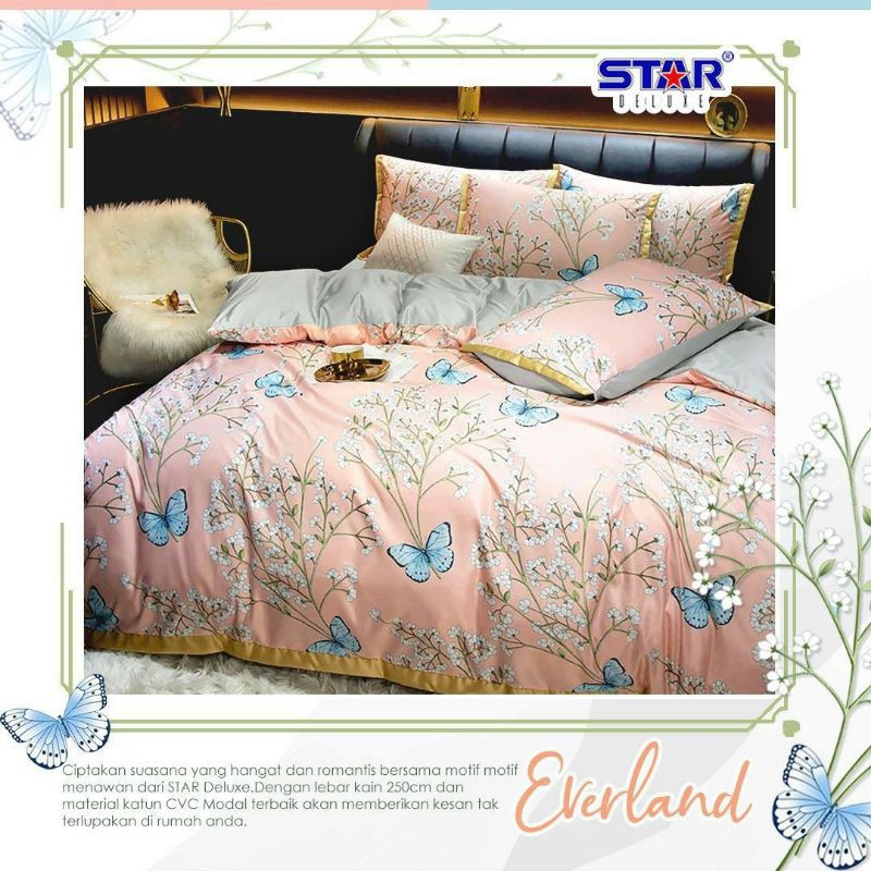 Everland Motif Star Cotton Bed Linen 2 Colors Paris Shopee Singapore