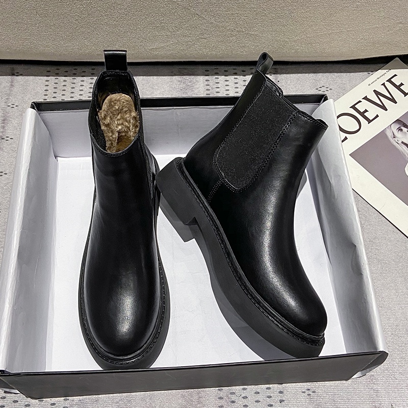 flat platform ankle boots