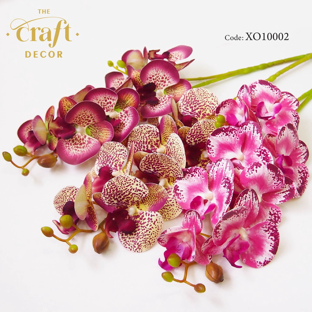 The Craft Decor 2 Branches Latex Butterfly Orchid Bunga Orkid Bunga Hiasan Home Office Decoration Shopee Singapore