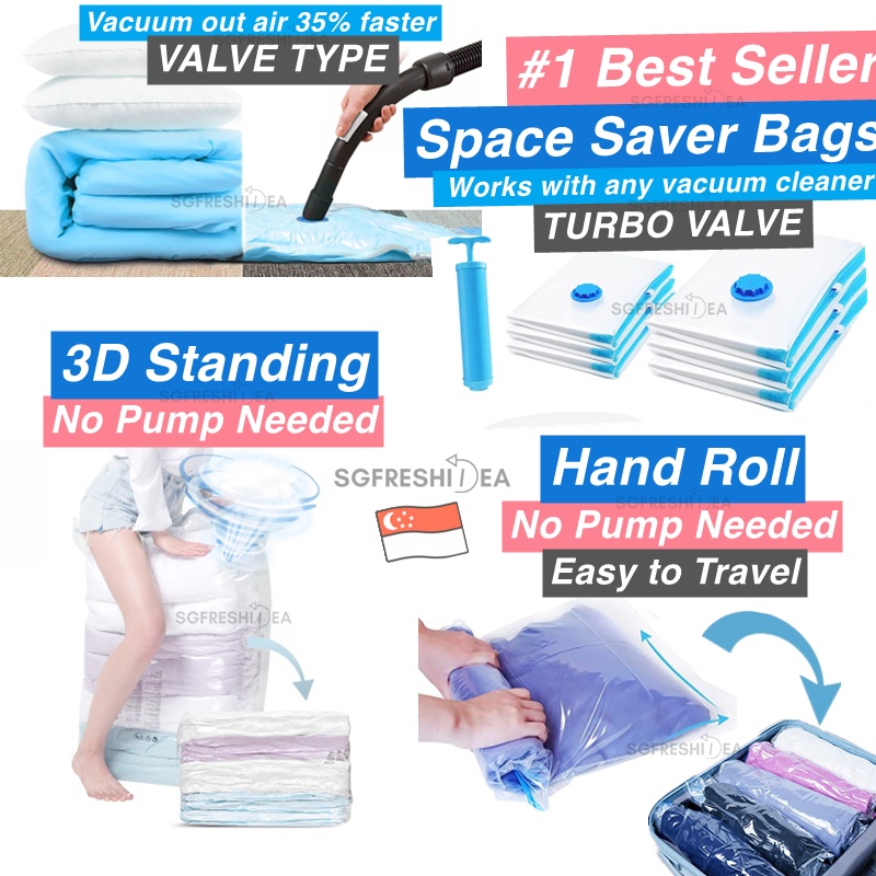 Vacuum Storage Bag Pack Packing Plastic Seal Compression For Clothing