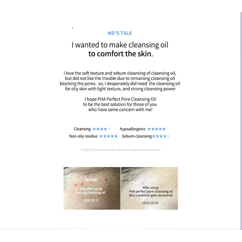 pha perfect pore cleansing oil