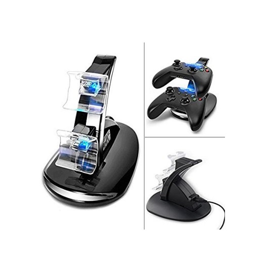 Xbox One One S Controller Charger Xbox One Dual Docking Charging Station Stand Shopee Singapore