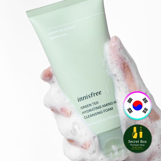 INNISFREE Green Tea Hydrating Amino Acid Cleansing Foam 150g Shopee