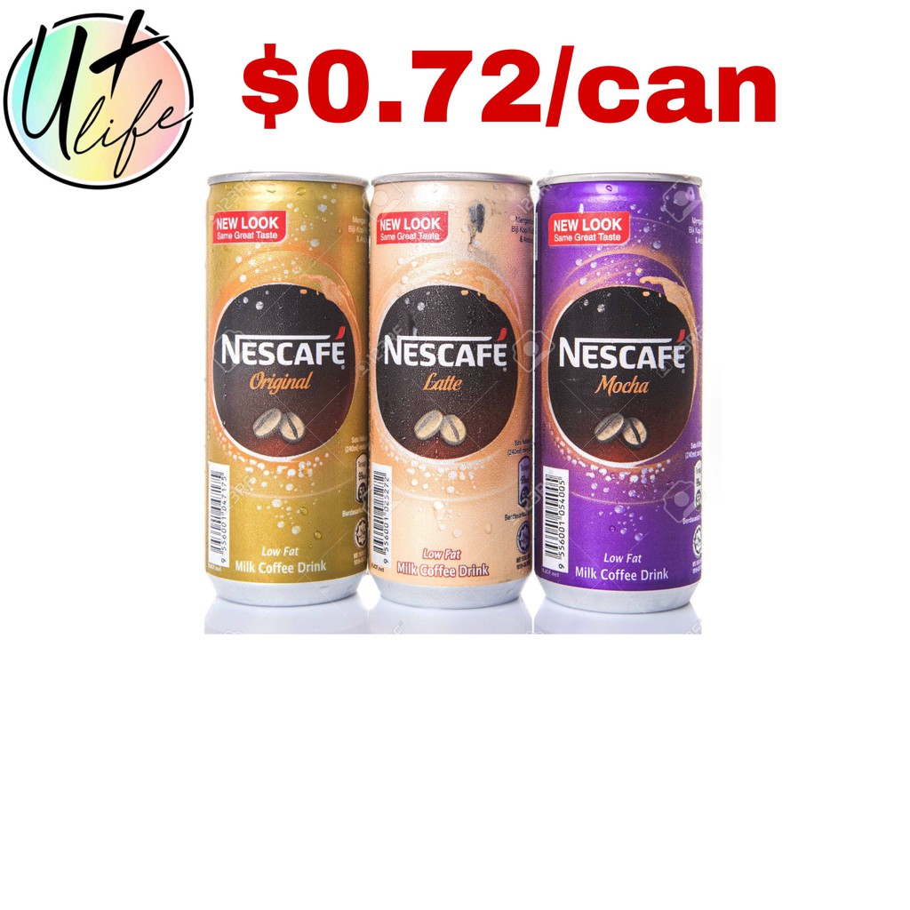 Nescafe Original/Mocha/Latte Can 240ml*24 [Min 20 Free Shipping(12