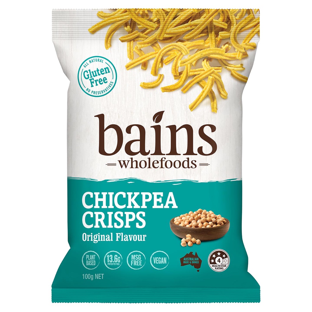 Bains Wholefoods Chickpea Crisps Original 100g [Australia] Shopee