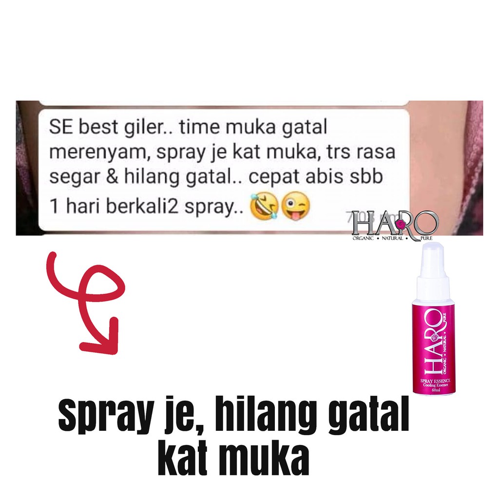 Haro Spray Essence Toner Deodorant Face Mist Special Gift Shopee Singapore