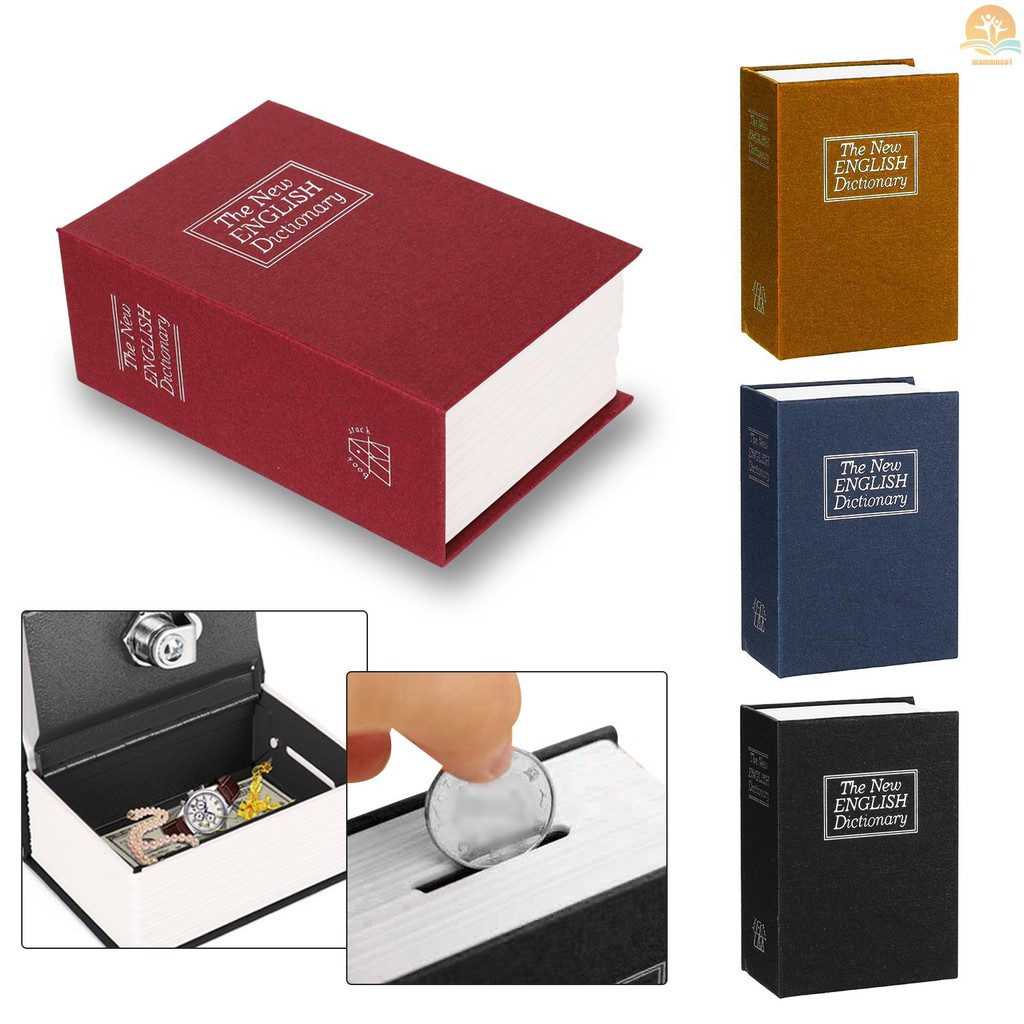 M^M Secret Box Dictionary Safe Box Book Money Hidden Security Lock Cash