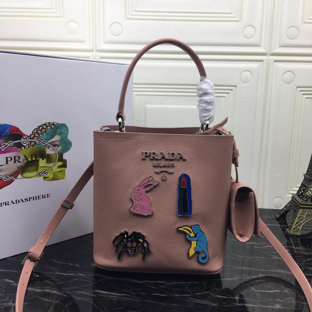 prada double bucket bag