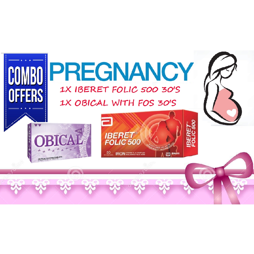 { PREGNANCY COMBO PACK } IBERET FOLIC 500 30'S & {NO BOX ...