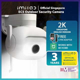 [OFFICIAL SG 3 YEAR WARRANTY] IMILAB EC5  Floodlight Outdoor IP Camera Security 2K Clear Night Vision Pan Tilt 360