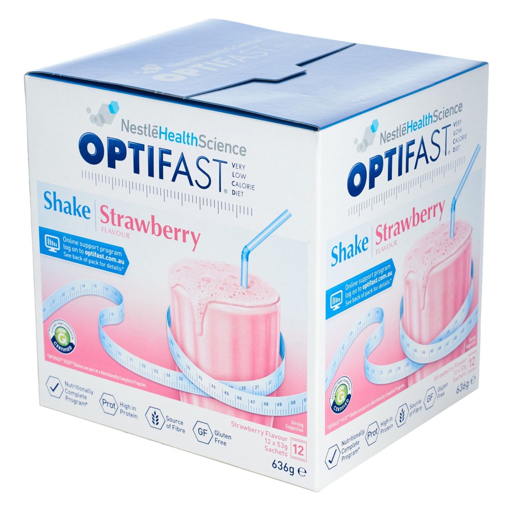 Nestle Optifast Very Low Calorie Diet Milk Shake Strawberry 12x53g Shopee Singapore