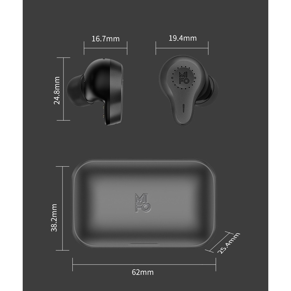 mifo o7 dual balanced armature smart true wireless bluetooth 5.0 earbuds 07