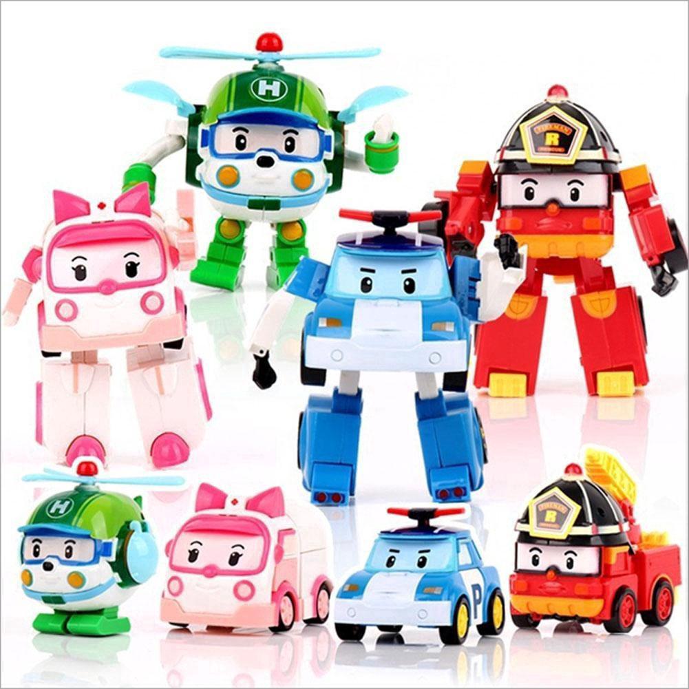  Robocar  Poli  Pull Back Transformers  Robot Amber Roy Helly 