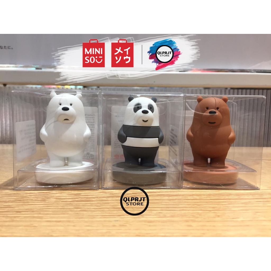 Cute Display We Bare Bears x Miniso Miniature Decoration Shopee Singapore
